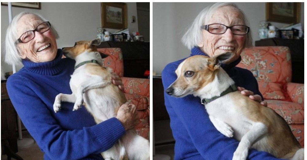 Kathleen Brown, la anciana de 96 años que adoptó a un perrito