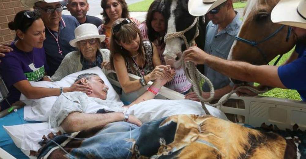 El único gran deseo de este hombre era darle un último adiós a sus amados caballos