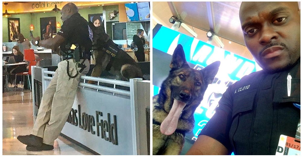 «No son tan rudos como parecen» – La adorable escena entre un policía y su perro en el aeropuerto