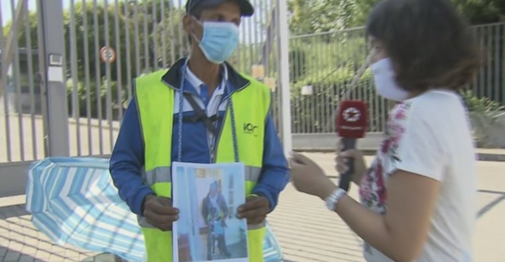 Hombre sin hogar que pasa durmiendo frente a una perrera esperando un milagro se hace viral