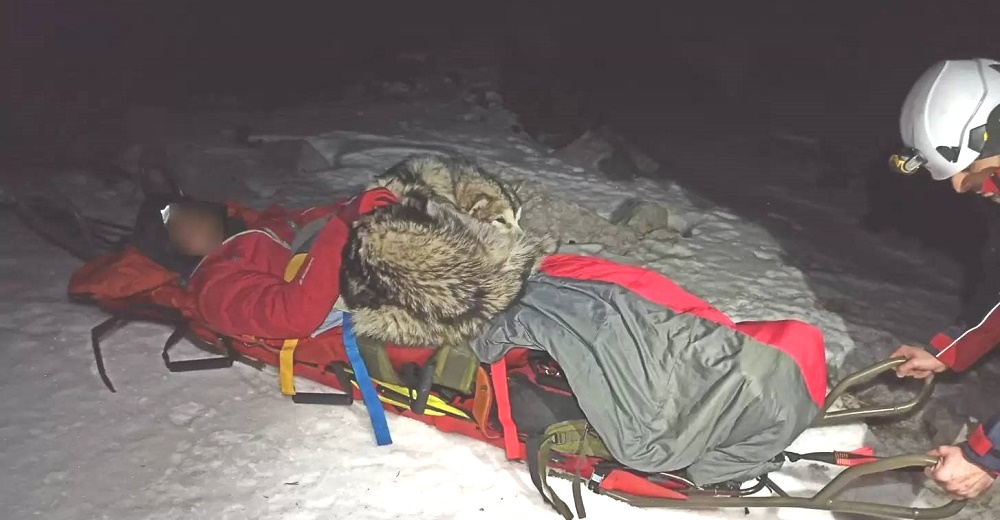 Perrito evitó que su dueño lesionado se congelara en la cima de una montaña